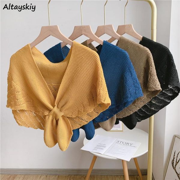 scarves women shrugs lace female elegant summer casual scarf-collar all-match sleeveless tie outwear knitted korean style chic soft, Blue;gray 
scarves women shrugs lace female elegant summer casual scarf-collar all-match sleeveless tie outwear knitted korean style chic soft, Blue;gray