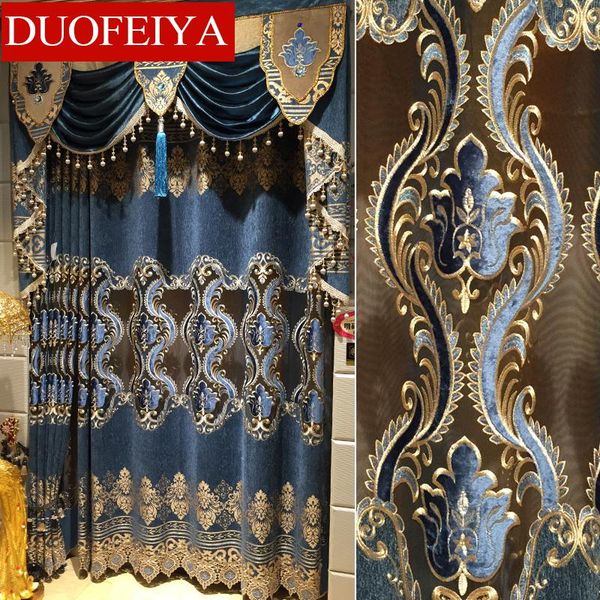 curtain & drapes chinese and european luxury blue hollow embroidered blackout curtains for living room villa bedroom custom
curtain & drapes chinese and european luxury blue hollow embroidered blackout curtains for living room villa bedroom custom