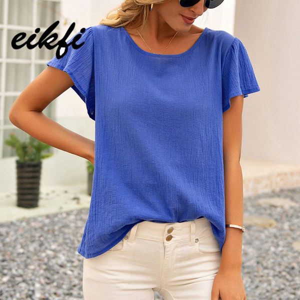 women's t-shirt eikfi back bandage solid women t-shirts summer ladies round neck short sleeve backless casual loose black blue and shi, White
women's t-shirt eikfi back bandage solid women t-shirts summer ladies round neck short sleeve backless casual loose black blue and shi, White