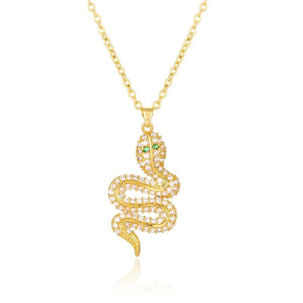 real gold jewelry shining bling zircon snake necklaces women clavicle chain charm wedding pendant chains, Silver
real gold jewelry shining bling zircon snake necklaces women clavicle chain charm wedding pendant chains, Silver