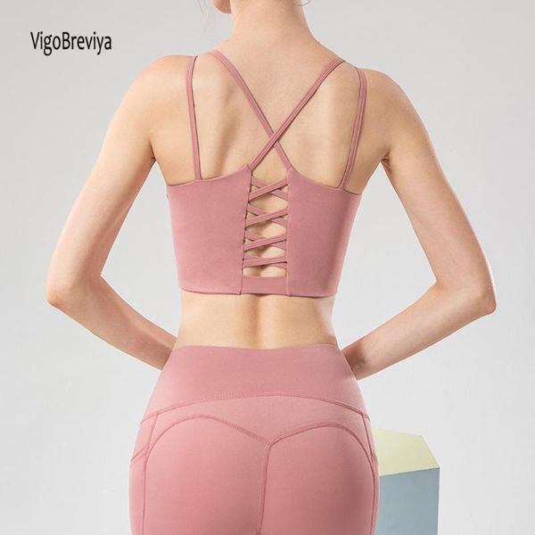 vigobreviya 2021 slim cross string backless sports bra women push up gym yoga crop high impact fitness workout brassiere clothing, White;black
vigobreviya 2021 slim cross string backless sports bra women push up gym yoga crop high impact fitness workout brassiere clothing, White;black