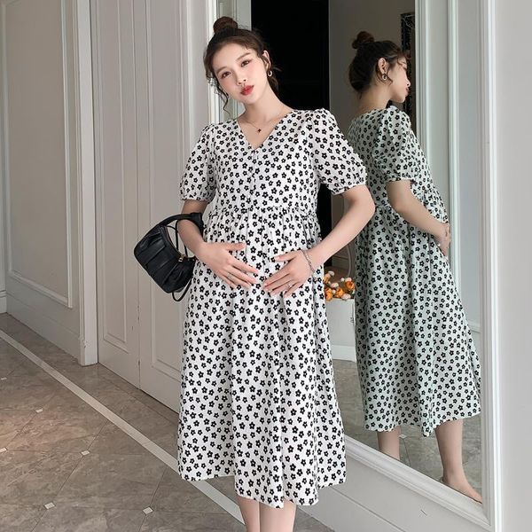 maternity dresses polka dot printed chiffon long dress summer fashion a line loose clothes for pregnant women elegant pregnancy, White
maternity dresses polka dot printed chiffon long dress summer fashion a line loose clothes for pregnant women elegant pregnancy, White