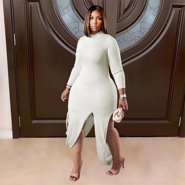 plus size dresses dress women fashion round neck long sleeve irregular split fork solid color thread evening wholesale, Black
plus size dresses dress women fashion round neck long sleeve irregular split fork solid color thread evening wholesale, Black
