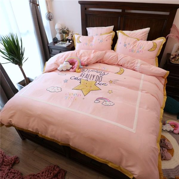 bedding sets premium pink star embroidery duvet cover 600tc 100%egyptian cotton zipper luxurious soft set bed sheet pillowcases
bedding sets premium pink star embroidery duvet cover 600tc 100%egyptian cotton zipper luxurious soft set bed sheet pillowcases