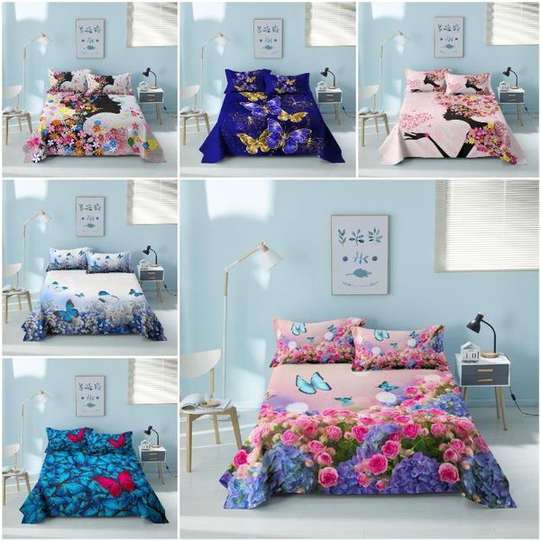 sheets & sets 3d bed sheet set butterfly printing and cases soft polyester flower fairy flat for king queen size
sheets & sets 3d bed sheet set butterfly printing and cases soft polyester flower fairy flat for king queen size