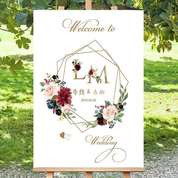 party decoration 1 pcs custom logo picture wedding welcome board business sign card for pink white yellow red
party decoration 1 pcs custom logo picture wedding welcome board business sign card for pink white yellow red