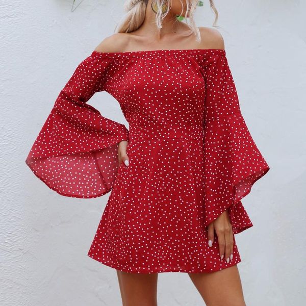 women's wool & blends fashion boho dress women long flare sleeve dot print summer 2021 off shoulder party beach vestidos#j30, Black
women's wool & blends fashion boho dress women long flare sleeve dot print summer 2021 off shoulder party beach vestidos#j30, Black