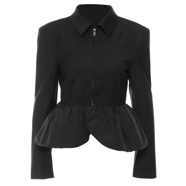 women's suits & blazers black hem pleated women elegant lapel long sleeve loose fit jackets fashion tide spring autumn 2021 blazer, White;black
women's suits & blazers black hem pleated women elegant lapel long sleeve loose fit jackets fashion tide spring autumn 2021 blazer, White;black