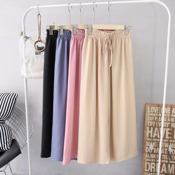 women's pants & capris summer 2021 high waist wide leg trousers 4 colors loose women female, Black;white
women's pants & capris summer 2021 high waist wide leg trousers 4 colors loose women female, Black;white