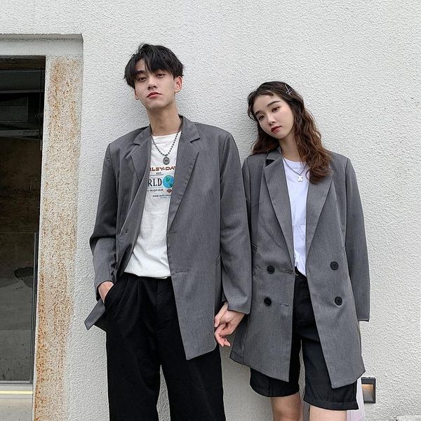 men's suits & blazers 2021 autumn men and women casual clothing school wind suit jackets loose coats lovers clothes mens blazer, White;black
men's suits & blazers 2021 autumn men and women casual clothing school wind suit jackets loose coats lovers clothes mens blazer, White;black