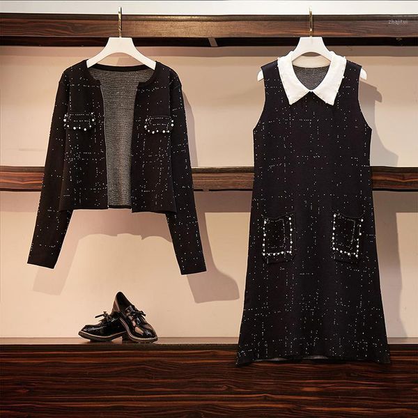two piece dress women's fashion autumn suit hand beaded heavy work sweater two-piece l-5xl jacket +, White
two piece dress women's fashion autumn suit hand beaded heavy work sweater two-piece l-5xl jacket +, White