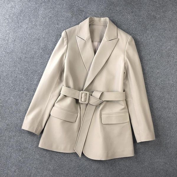 women's leather & faux lambskin suit women designer vera moda real jacket mid-length korean style coat black/beige gray belt veste cuir
women's leather & faux lambskin suit women designer vera moda real jacket mid-length korean style coat black/beige gray belt veste cuir