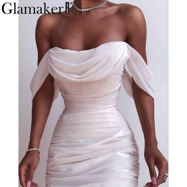 glamaker white mesh shir bodycon dress summer women off shoulder dinner party midi dress female slash neck elegant dress 210414, Black;gray
glamaker white mesh shir bodycon dress summer women off shoulder dinner party midi dress female slash neck elegant dress 210414, Black;gray