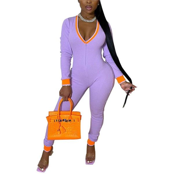 women's jumpsuits & rompers xingqing women ribbed letters sleeves v-neck zippers rib bodysuit skinny raised lines pattern outdoor wear, Black;white
women's jumpsuits & rompers xingqing women ribbed letters sleeves v-neck zippers rib bodysuit skinny raised lines pattern outdoor wear, Black;white