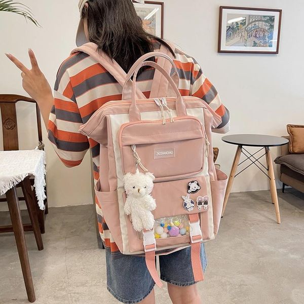backpack fashion women's 2021 kawaii canvas leisure travel bag rucksack schoolbag for teenager girl backpaclk lapmochila
backpack fashion women's 2021 kawaii canvas leisure travel bag rucksack schoolbag for teenager girl backpaclk lapmochila