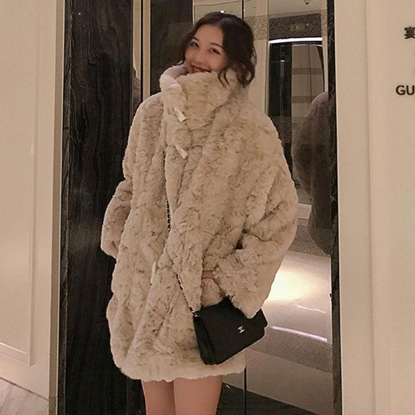 women's jackets japanese-style retro horn buckle lamb fur coat winter korean style loose thick furry stand collar 3u3a, Black;brown
women's jackets japanese-style retro horn buckle lamb fur coat winter korean style loose thick furry stand collar 3u3a, Black;brown