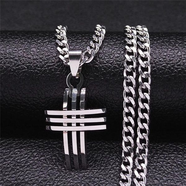 pendant necklaces 2021 cross stainless steel necklace for women/men silver color chain jewelry croix chrétienne n8004s05
pendant necklaces 2021 cross stainless steel necklace for women/men silver color chain jewelry croix chrétienne n8004s05