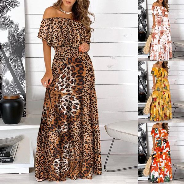 party dresses 2021 summer bohemian style card shoulder print dress leopard for woman clothes wholesale, White;black
party dresses 2021 summer bohemian style card shoulder print dress leopard for woman clothes wholesale, White;black