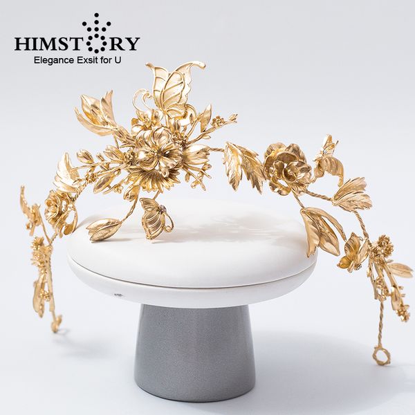 himstory vintage gold roses flower headband butterfly headdress bridal wedding hair ornaments headpiece women party hairband, Golden;white
himstory vintage gold roses flower headband butterfly headdress bridal wedding hair ornaments headpiece women party hairband, Golden;white