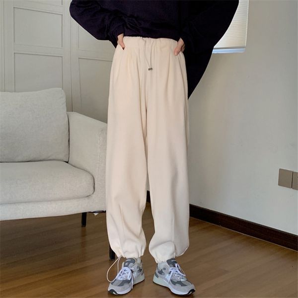 korean bottom ol solid loose velvet casual trousers warm chic women retro fashion high waist pants femme 210421, Black;white
korean bottom ol solid loose velvet casual trousers warm chic women retro fashion high waist pants femme 210421, Black;white