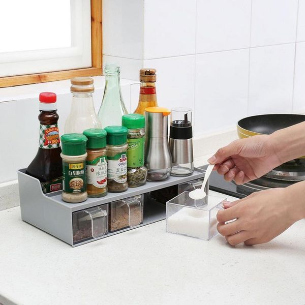 storage bottles & jars spice rack plastic kitchen organizer shelf for spices supplies accessorie seasoning jar 4 drawers
storage bottles & jars spice rack plastic kitchen organizer shelf for spices supplies accessorie seasoning jar 4 drawers