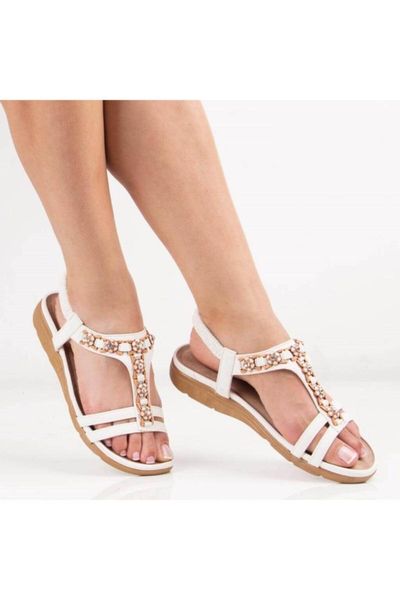 sandals 19y204-29 white female, Black 
sandals 19y204-29 white female, Black