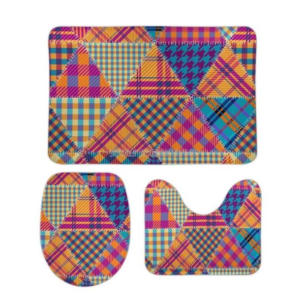 bath mats patchwork pattern 3pcs bathroom set non slip pad floor carpet rug lid toilet cover mat orange triangles
bath mats patchwork pattern 3pcs bathroom set non slip pad floor carpet rug lid toilet cover mat orange triangles