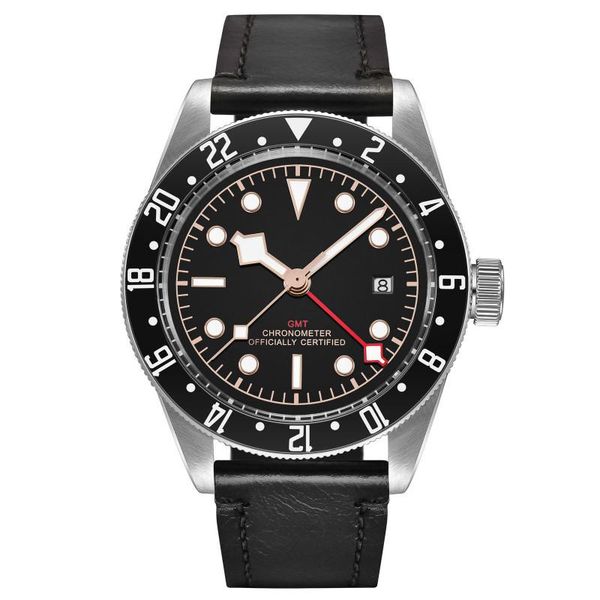 wristwatches corgeut 41mm black dial bay gmt sapphire glass automatic with stainless steel case deployment buckle, Slivery;brown
wristwatches corgeut 41mm black dial bay gmt sapphire glass automatic with stainless steel case deployment buckle, Slivery;brown