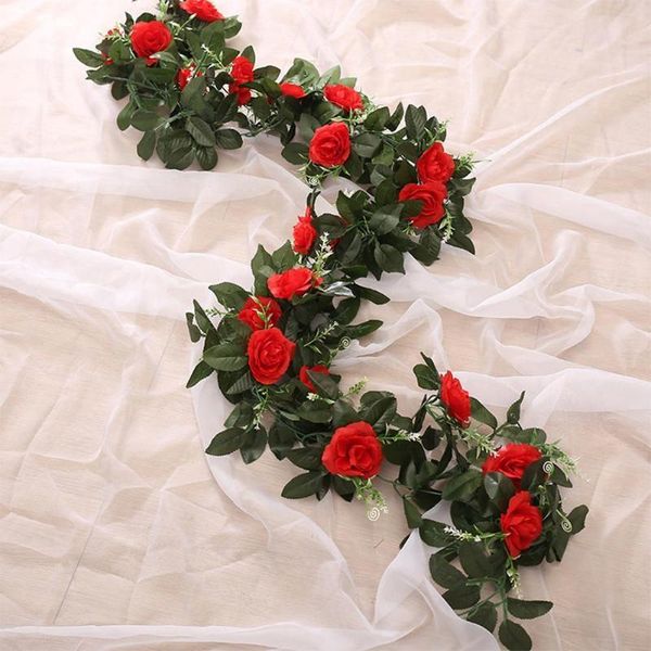 decorative flowers & wreaths 2.4m silk artificial rose vine hanging for wall romantic decor rattan leaves wedding ivy plants garland decorat
decorative flowers & wreaths 2.4m silk artificial rose vine hanging for wall romantic decor rattan leaves wedding ivy plants garland decorat