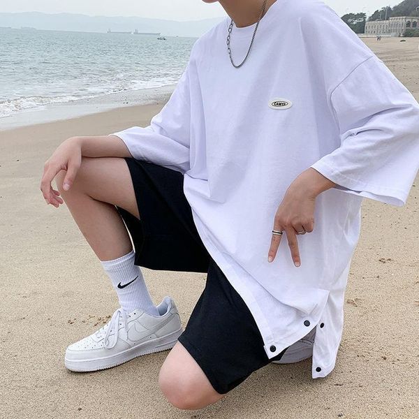 men's t-shirts summer hong kong style 5-sleeve button boys' korean fashion lovers' versatile pullover round neck bottomed t-s, White;black
men's t-shirts summer hong kong style 5-sleeve button boys' korean fashion lovers' versatile pullover round neck bottomed t-s, White;black