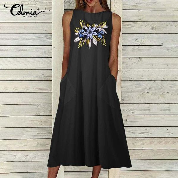 summer dress celmia women vintage sleeveless party vestidos bohemian floral print robe casual loose plus size sundress 5xl dresses, Black;gray
summer dress celmia women vintage sleeveless party vestidos bohemian floral print robe casual loose plus size sundress 5xl dresses, Black;gray