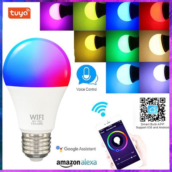 bulbs voice control 9w rgb smart light bulb dimmable e27 b22 wifi led lamp ac110v~240v work with alexa google home tuya life
bulbs voice control 9w rgb smart light bulb dimmable e27 b22 wifi led lamp ac110v~240v work with alexa google home tuya life