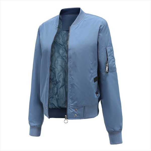 women's jackets 2021 solid color spring autumn cotton liner coat women bomber jacket casual baseball outwear, Black;brown
women's jackets 2021 solid color spring autumn cotton liner coat women bomber jacket casual baseball outwear, Black;brown