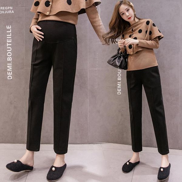 autumn winter thick woolen maternity pants elastic waist belly straight casual clothes for pregnant women ol pregnancy bottoms, White
autumn winter thick woolen maternity pants elastic waist belly straight casual clothes for pregnant women ol pregnancy bottoms, White