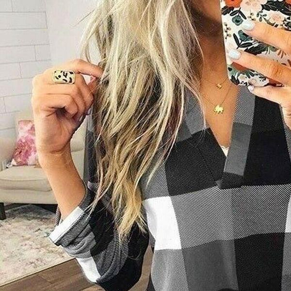 autumn fashion women blouses plaid long sleeve shirts casual loose shirt button stand collar blouse clothes, White
autumn fashion women blouses plaid long sleeve shirts casual loose shirt button stand collar blouse clothes, White