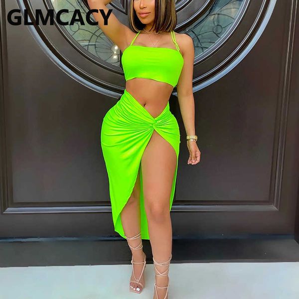 two piece sumemr dress suits spaghetti strap crop & slit maxi skirt set 210702, White
two piece sumemr dress suits spaghetti strap crop & slit maxi skirt set 210702, White