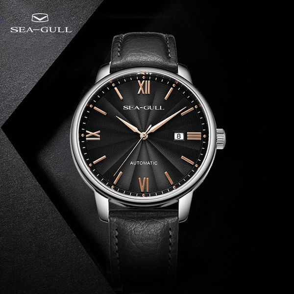 seagull men's watch automatic mechanical simple business calendar sapphire 819.27.6084 wristwatches, Slivery;brown
seagull men's watch automatic mechanical simple business calendar sapphire 819.27.6084 wristwatches, Slivery;brown