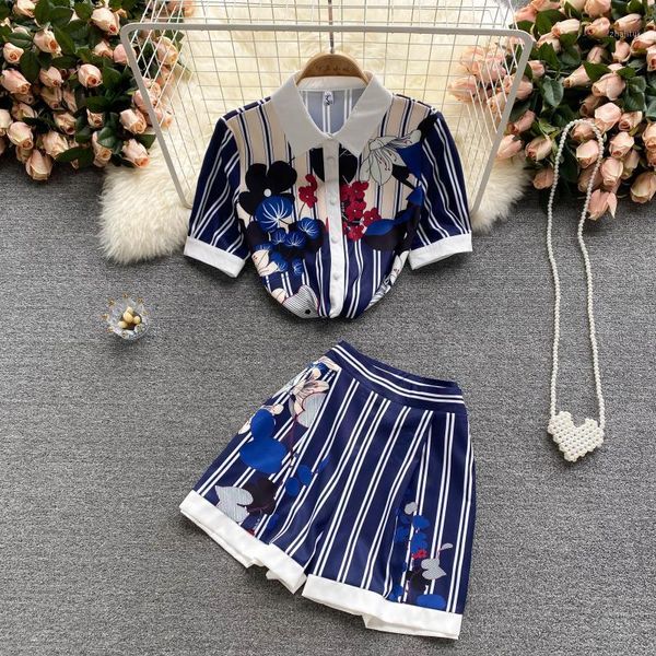 two piece dress european and american style summer shirt short-sleeved design sense niche print retro striped wide-leg shorts two-piece tren, White
two piece dress european and american style summer shirt short-sleeved design sense niche print retro striped wide-leg shorts two-piece tren, White