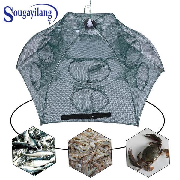 sougayilang 4-20 holes fishing net folded automatic shrimp cage nylon crayfish trap portable hexagon cast nets accessories
sougayilang 4-20 holes fishing net folded automatic shrimp cage nylon crayfish trap portable hexagon cast nets accessories