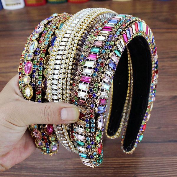 hair clips & barrettes luxury full crystal hairbands women jewelry baroque padded head band colorful rhinestone headband princess tiara, Golden;silver
hair clips & barrettes luxury full crystal hairbands women jewelry baroque padded head band colorful rhinestone headband princess tiara, Golden;silver