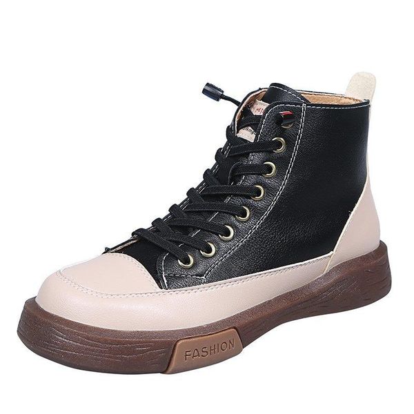 boots winter ladies fashion round toe flat high-shoes woman platform pu leather with laces, Black
boots winter ladies fashion round toe flat high-shoes woman platform pu leather with laces, Black