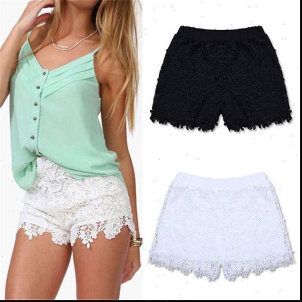 ladies womens short floral lace shorts vintage cut off high waisted women black white flower embroidery, White;black
ladies womens short floral lace shorts vintage cut off high waisted women black white flower embroidery, White;black