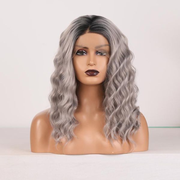 synthetic wigs rongduoyi ombre gray for women short hair lace front wig deep wave high temperature fiber cosplay, Black
synthetic wigs rongduoyi ombre gray for women short hair lace front wig deep wave high temperature fiber cosplay, Black