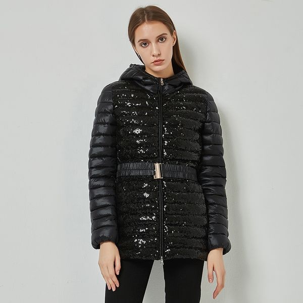 fashion white duck casual women ladi winter ets hooded veet puff down et, Black
fashion white duck casual women ladi winter ets hooded veet puff down et, Black