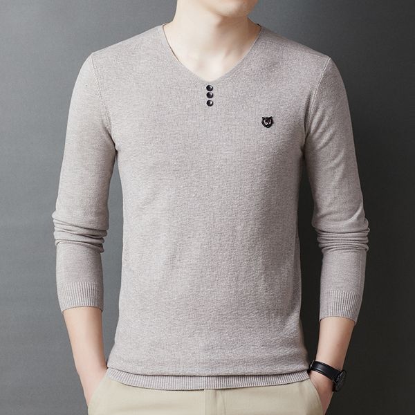 2021 spring autumn men's long sleeve t-shirt v-neck sweater middle-aged and young people's thin sweater bottomed shirt chicken hea, White;black
2021 spring autumn men's long sleeve t-shirt v-neck sweater middle-aged and young people's thin sweater bottomed shirt chicken hea, White;black
