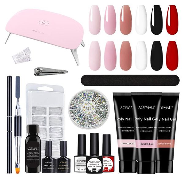 nail art kits aopmall® 3 color poly extension gel with polish 16pcs set fast building cuticle pusher finger kit tools
nail art kits aopmall® 3 color poly extension gel with polish 16pcs set fast building cuticle pusher finger kit tools