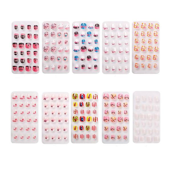 false nails 24pcs/set children candy nail oval wearable cartoon full cover kid glue self fake art for girls manicure decor, Red;gold
false nails 24pcs/set children candy nail oval wearable cartoon full cover kid glue self fake art for girls manicure decor, Red;gold