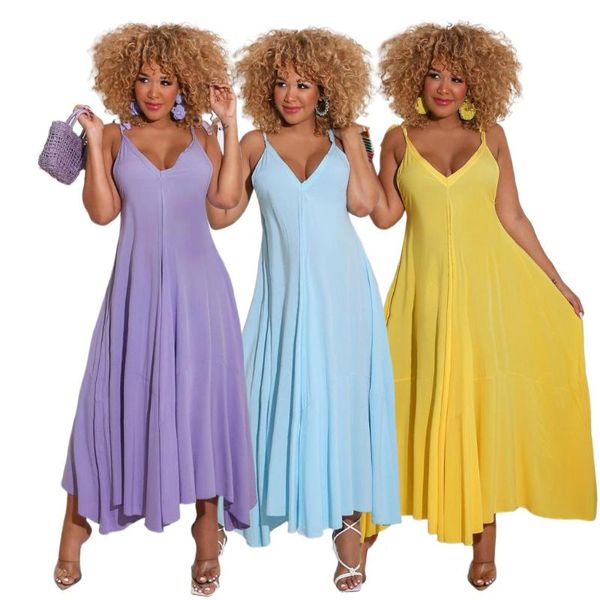 casual dresses solid maxi dress urban fashion a-line long skir v-neck spaghetti strap clothes summer 2021 elegant outfits, Black;gray
casual dresses solid maxi dress urban fashion a-line long skir v-neck spaghetti strap clothes summer 2021 elegant outfits, Black;gray