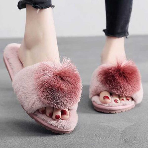 women's fashion casual indoor outdoor non-slip cotton slippers ladies' home hair ball slippers flat bottom s974 210625, Black
women's fashion casual indoor outdoor non-slip cotton slippers ladies' home hair ball slippers flat bottom s974 210625, Black