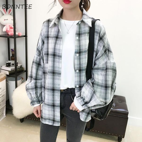women's blouses & shirts women lantern sleeve long plaid retro trendy comfortable womens loose leisure students autumn korean shirt chi, White
women's blouses & shirts women lantern sleeve long plaid retro trendy comfortable womens loose leisure students autumn korean shirt chi, White